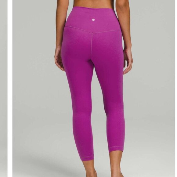 Lululemon Align High-Rise Double Lined Crop Legging 23" Vivid Plum Size 4 - Picture 3 of 10
